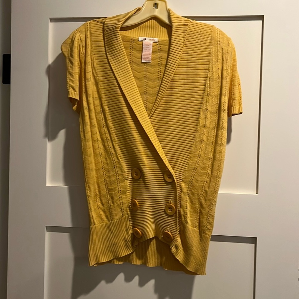 Tulle pointelle sweater